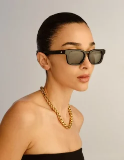 ICEBERG + BLACK SQUARE KHAKI MONO POLARIZED SUNGLASSES