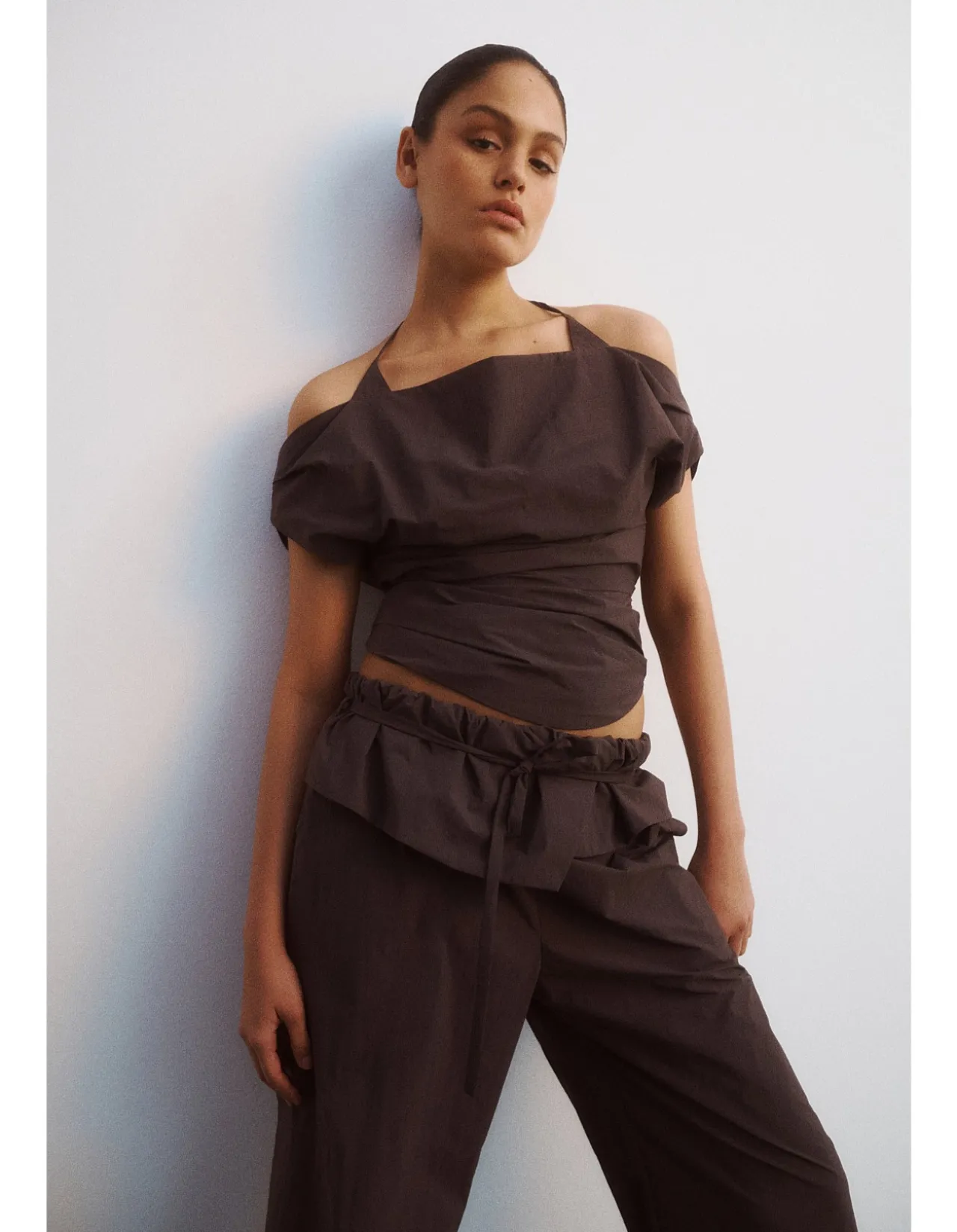 Iliah Relaxed Foldover Waist Wide Leg Pant