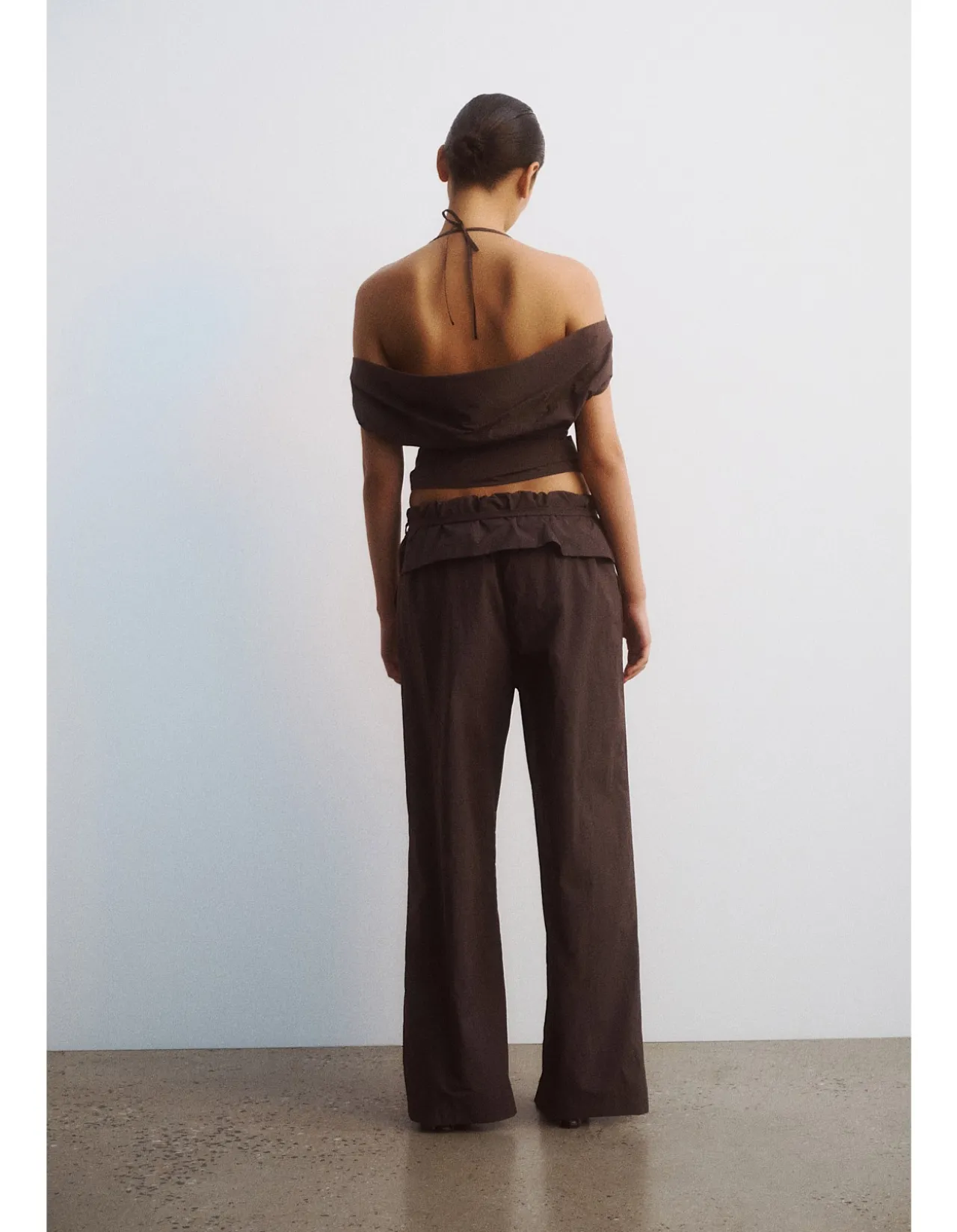 Iliah Relaxed Foldover Waist Wide Leg Pant