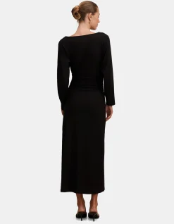 IMMY CINCHED WAIST MIDI DRESS