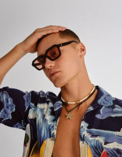 IMPOSSIBLE BLACK SQUARE CINNAMON TINT SUNGLASSES