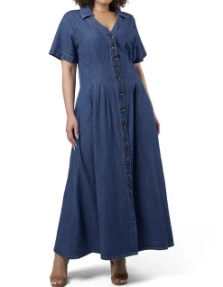 INDIGO TONIC-TARA CHAMBRAY MAXI DRESS