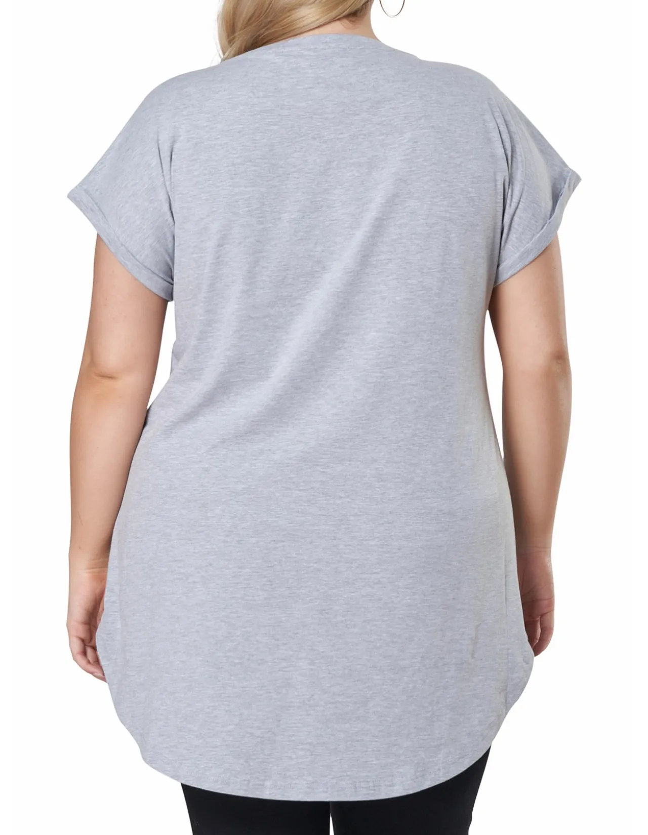 INDIGO TONIC - JACINTA LONGLINE V NECK TEE