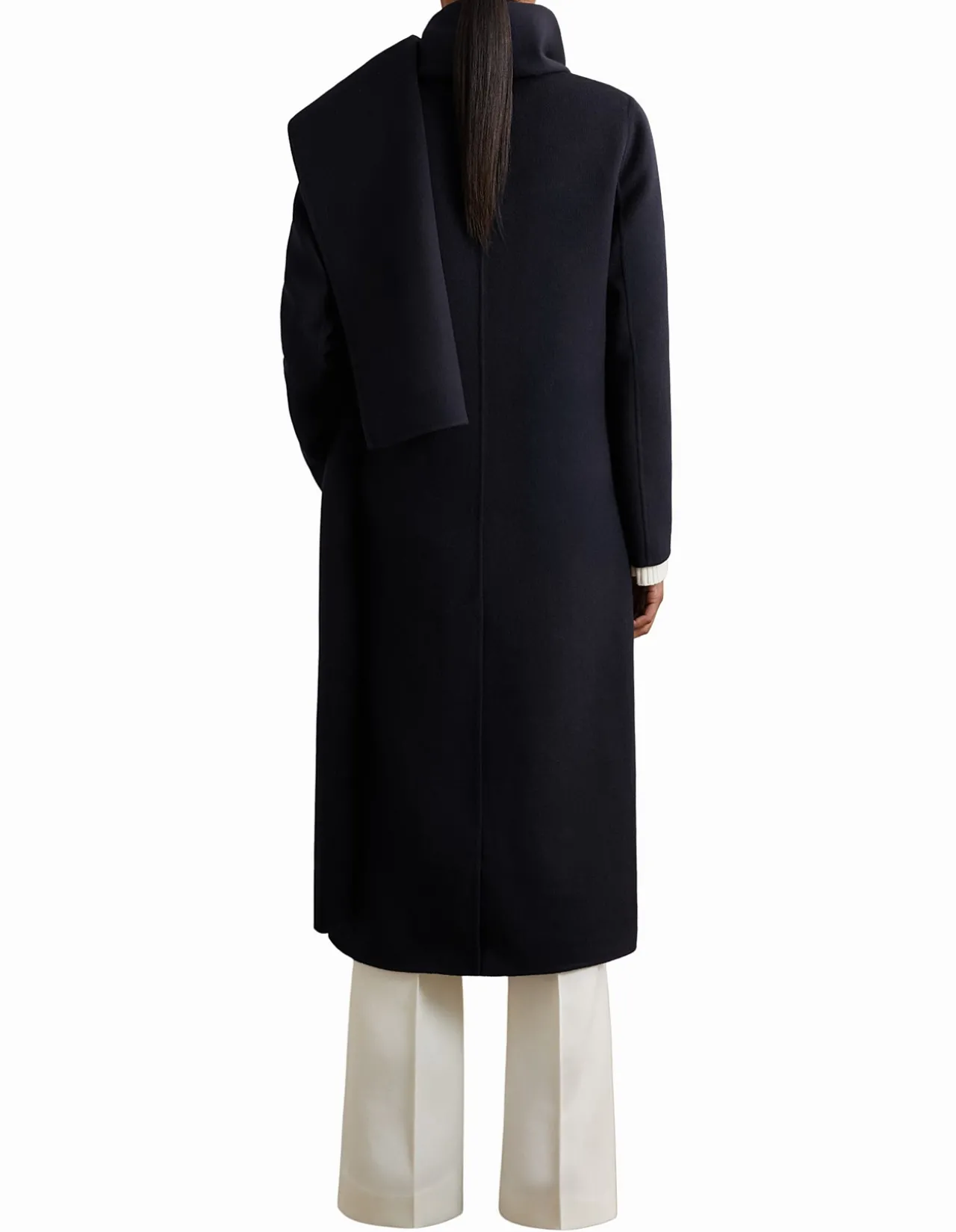 Indira Long Scarf Blindseam Coat