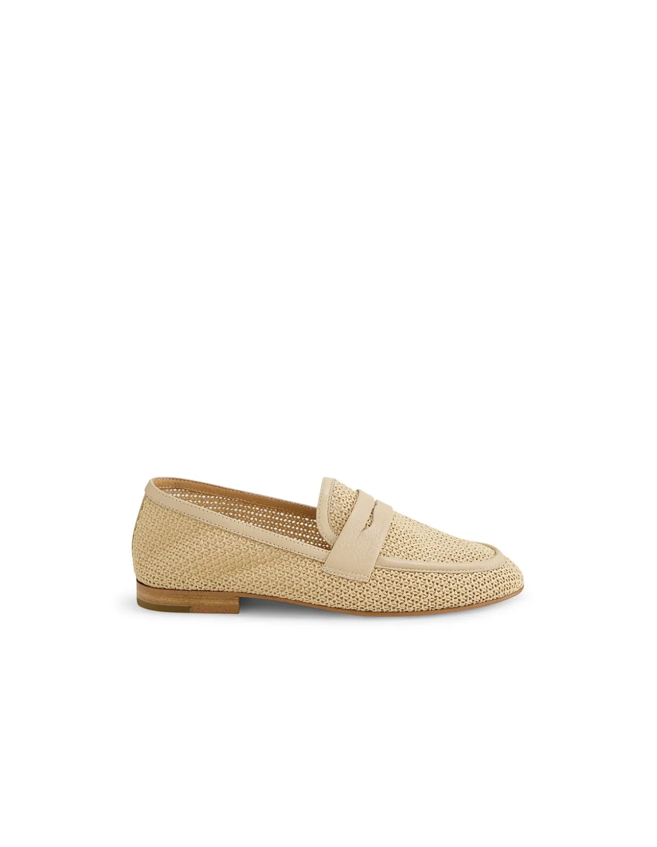 Iras Woven Raffia Penny Loafers