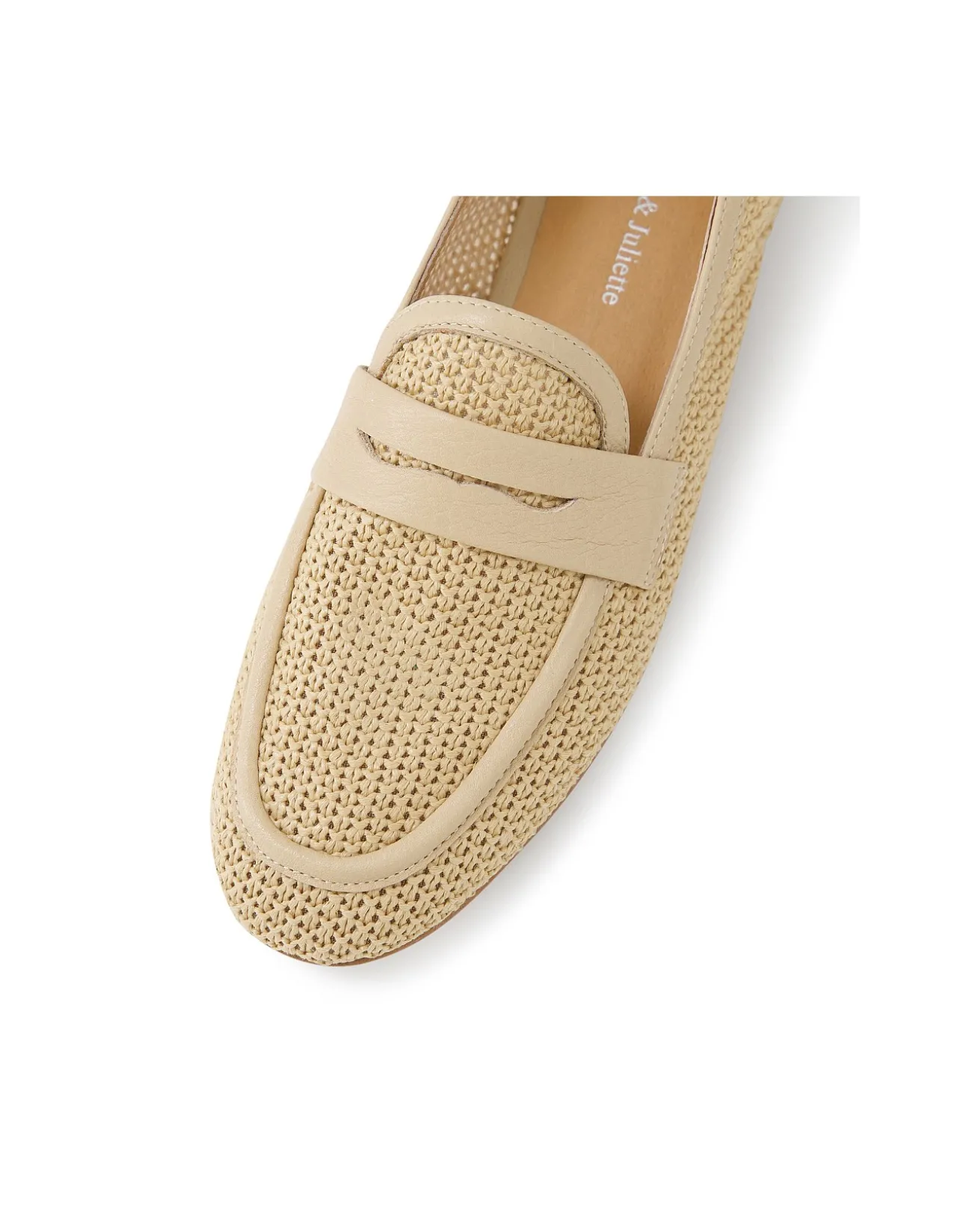Iras Woven Raffia Penny Loafers