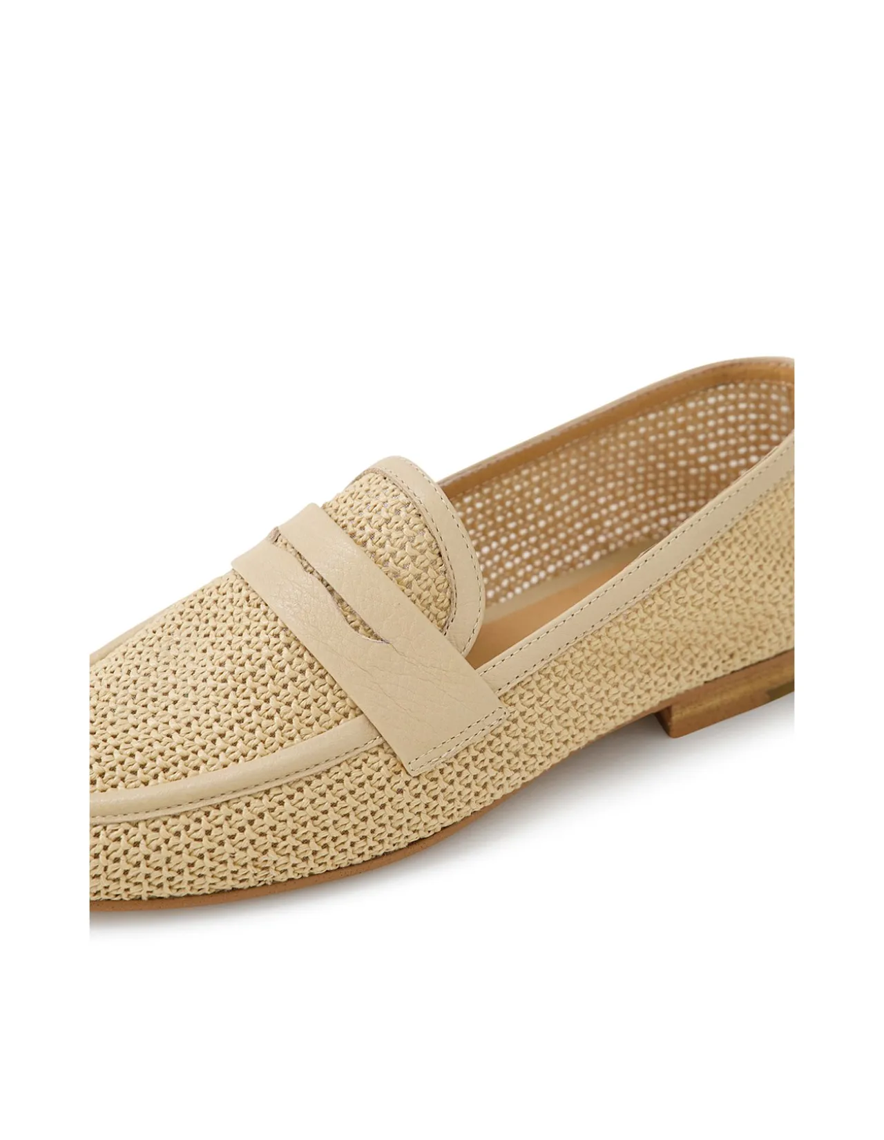 Iras Woven Raffia Penny Loafers