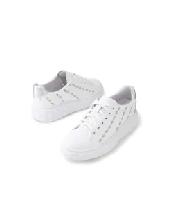 Iraz Jewelled Leather Platform Sneakers