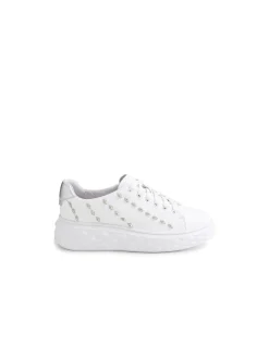 Iraz Jewelled Leather Platform Sneakers