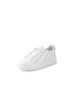 Iraz Jewelled Leather Platform Sneakers