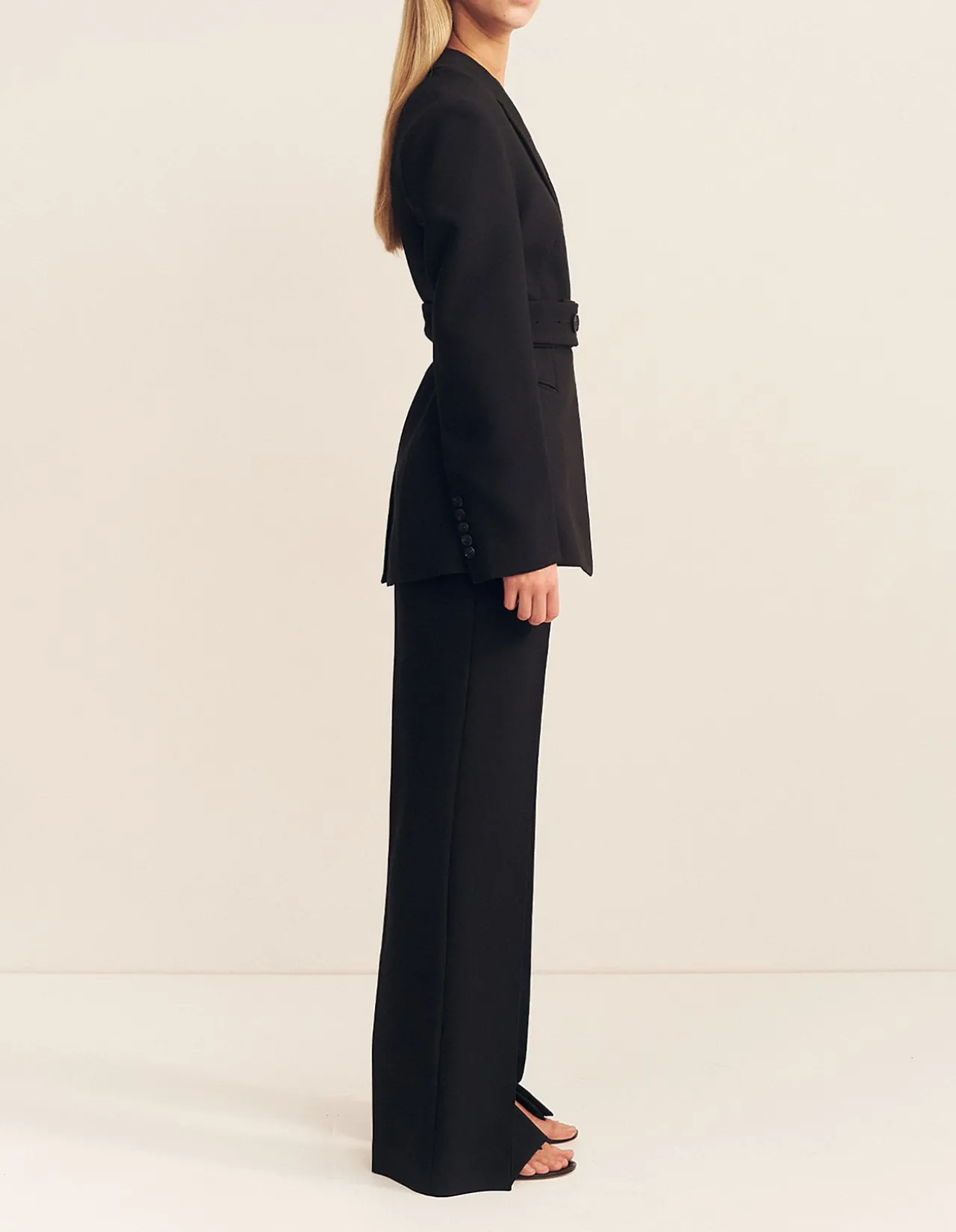 Irena Hourglass Single Breasted Blazer With Belt