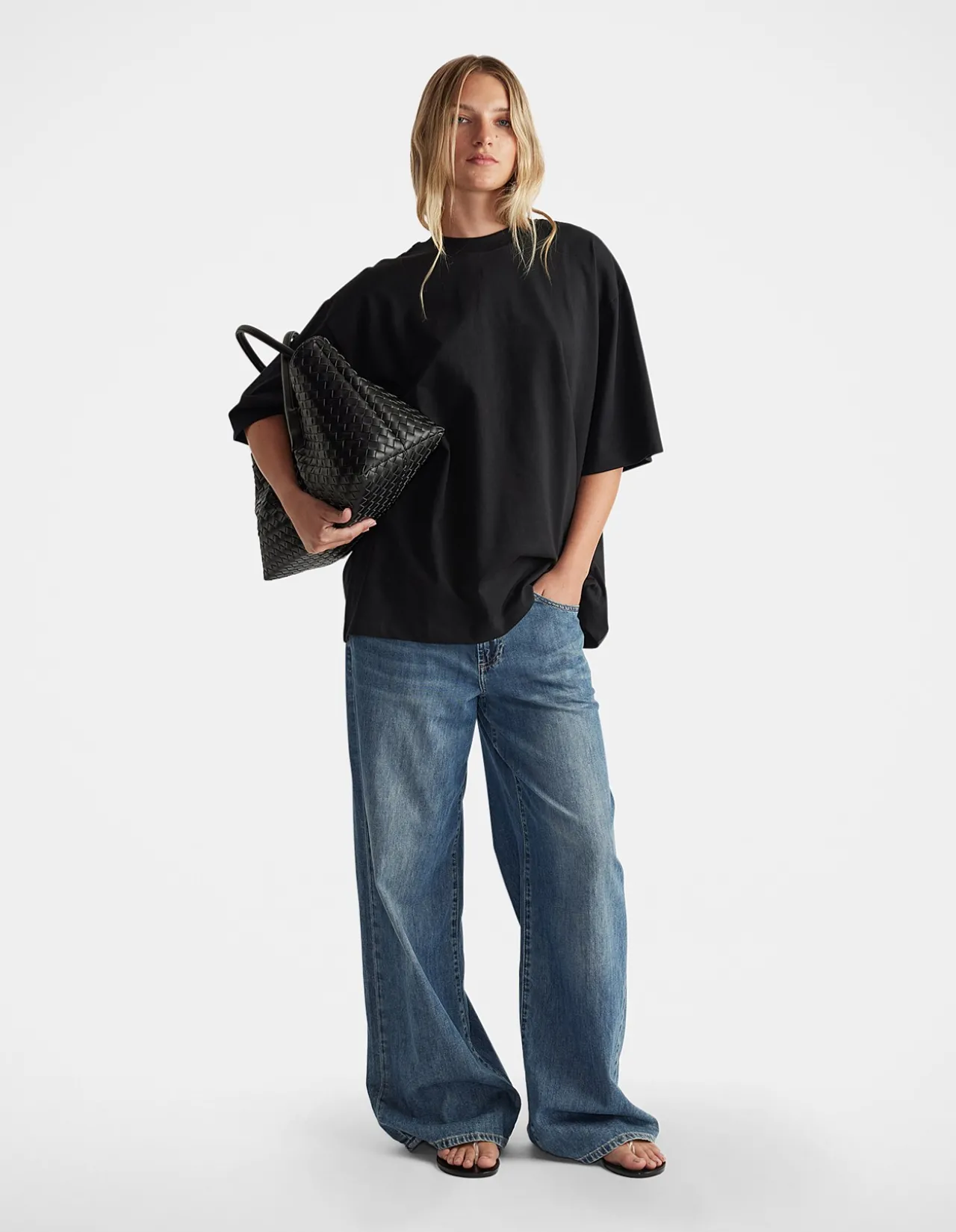 Isabella Oversized Cotton Crew Neck T Shirt