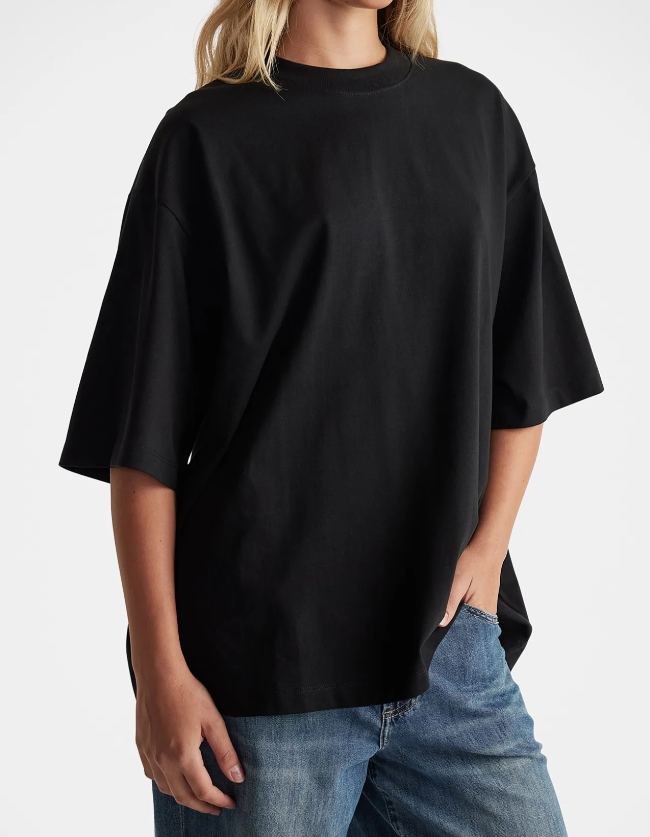 Isabella Oversized Cotton Crew Neck T Shirt