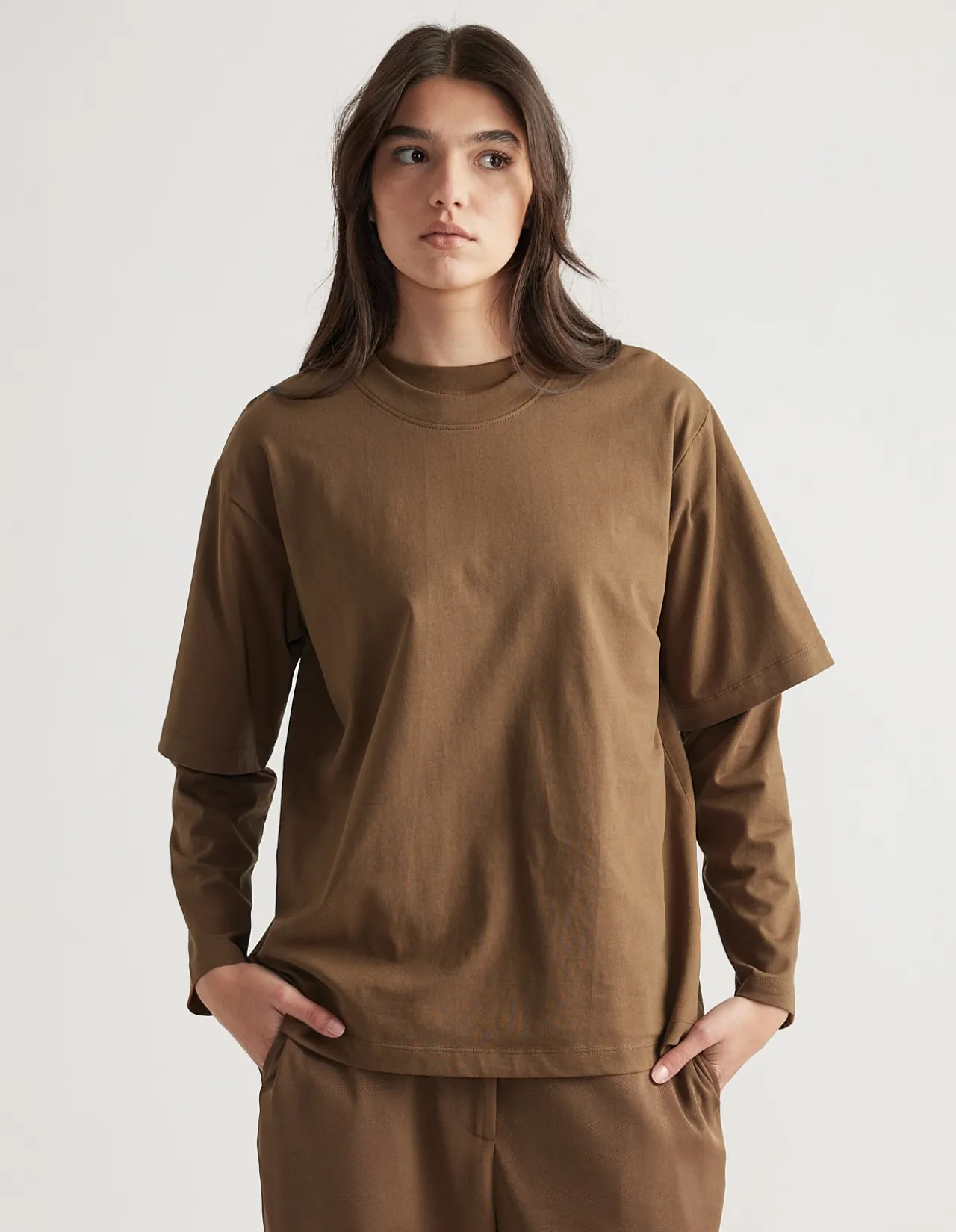 Isabella Oversized Cotton Crew Neck T Shirt