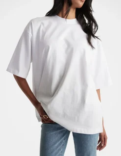 Isabella Oversized Cotton Crew Neck T Shirt