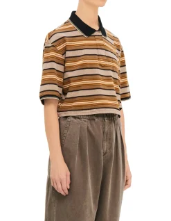 ISALYNE CROPPED SS POLO SHIRT