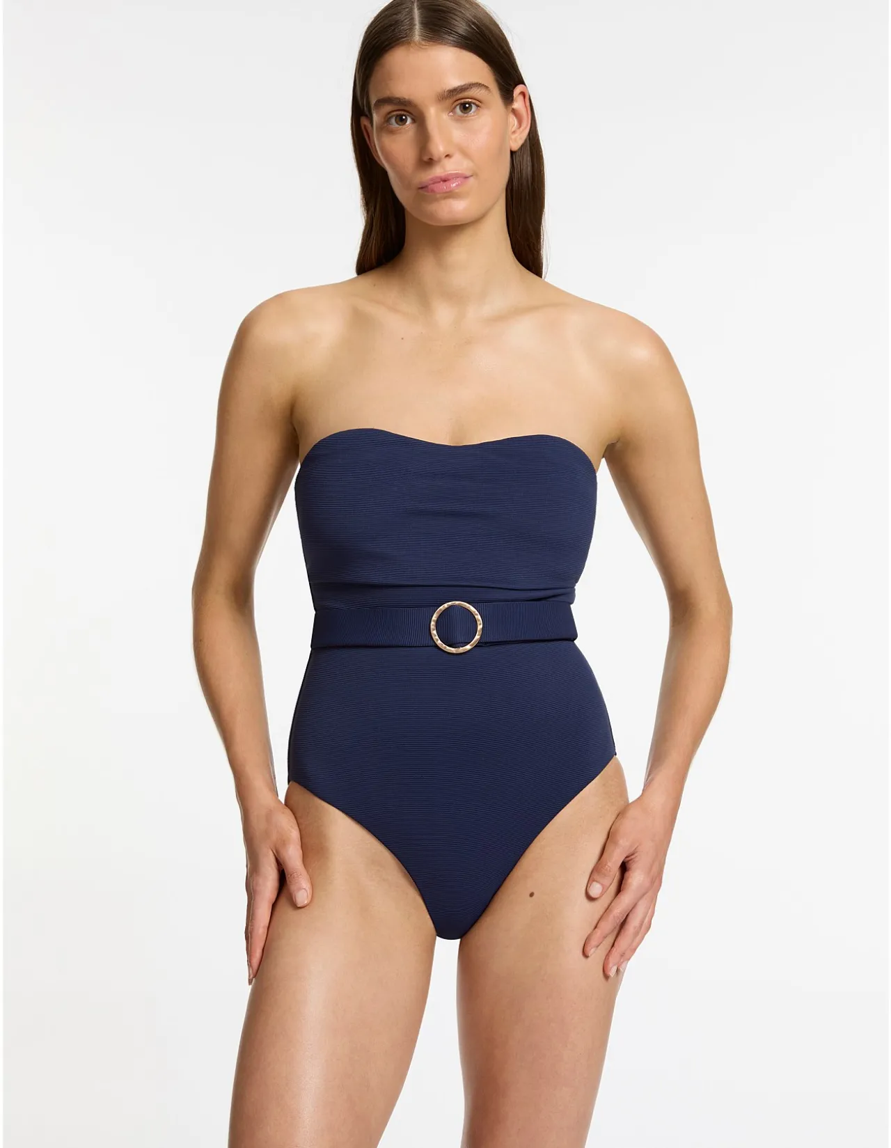 Isla Rib Bandeau One Piece Swimsuit