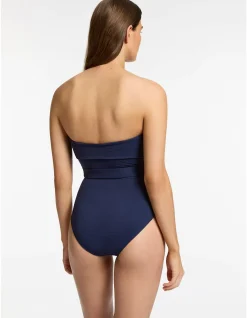 Isla Rib Bandeau One Piece Swimsuit