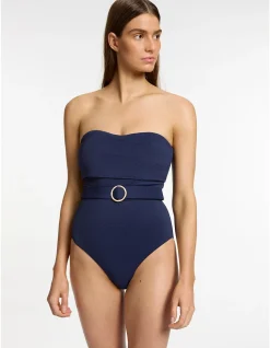 Isla Rib Bandeau One Piece Swimsuit