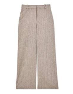Isla Textured Wide Leg Tailored Pants