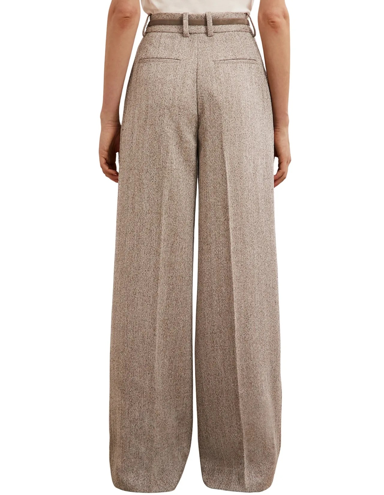 Isla Textured Wide Leg Tailored Pants