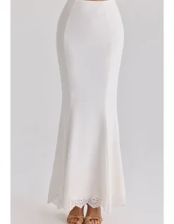 ISORELLA ANGLAISE COTTON MAXI SKIRT