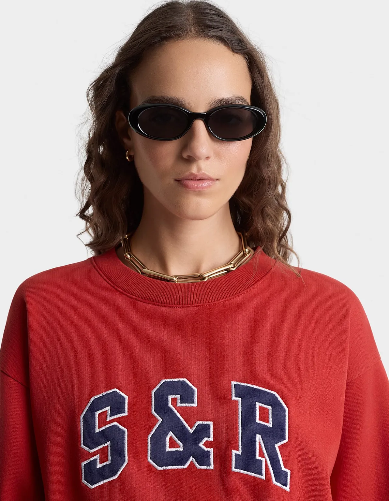 Ivy Crewneck Long Sleeve Cotton Sweatshirt