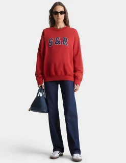 Ivy Crewneck Long Sleeve Cotton Sweatshirt