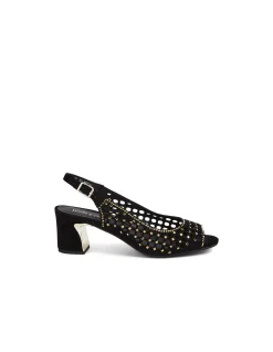 Jackey Jewelled Cut Out Block Heel Sandals
