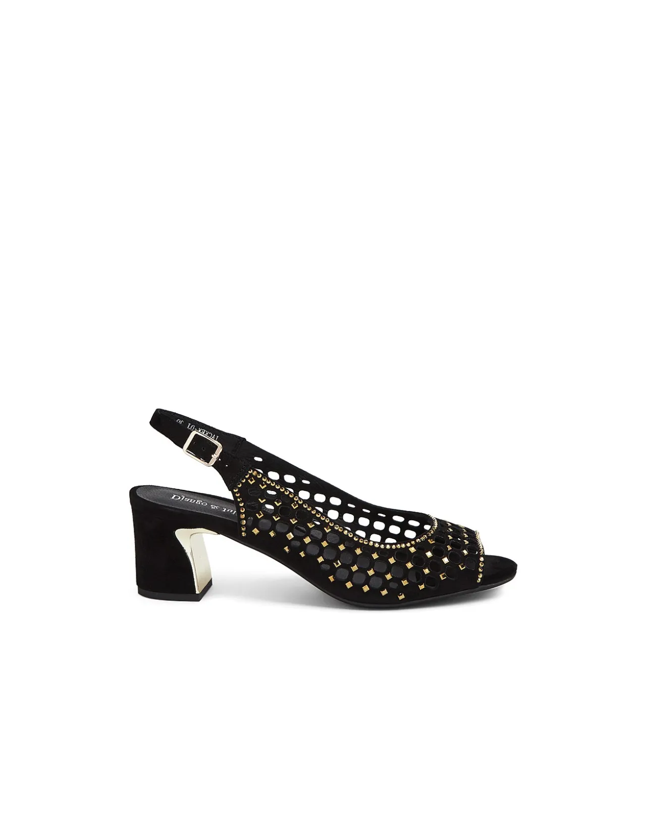 Jackey Jewelled Cut Out Block Heel Sandals