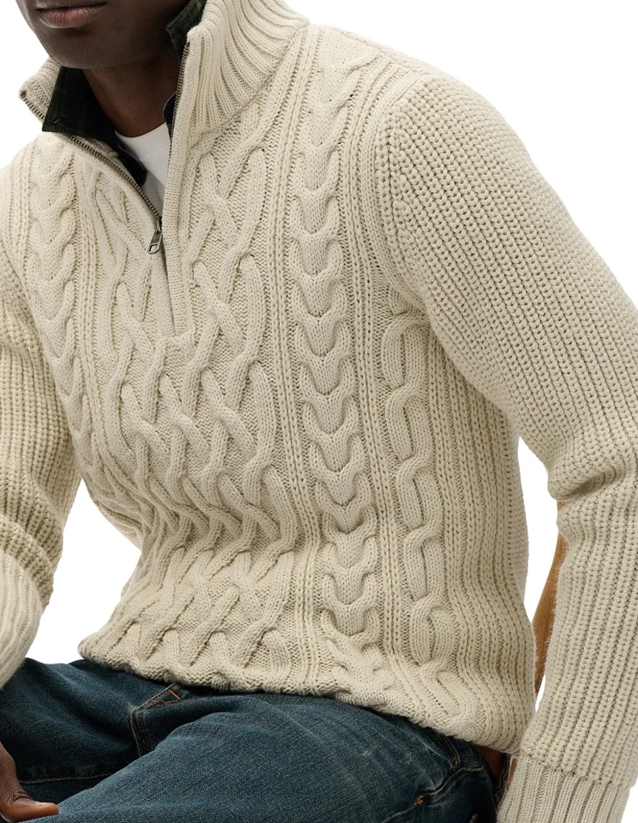 Jacob Cable Knit Half Zip
