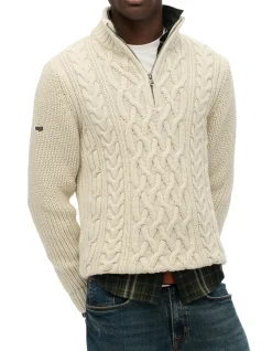 Jacob Cable Knit Half Zip