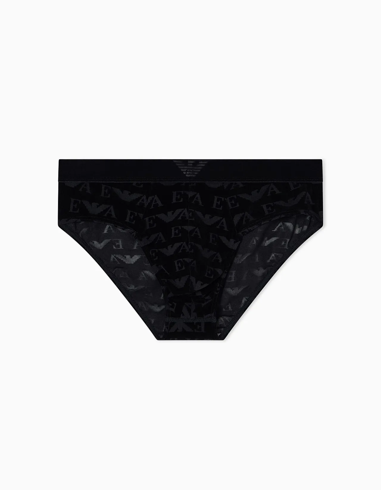 Jacquard Velvet Brief with Allover Devore Logo