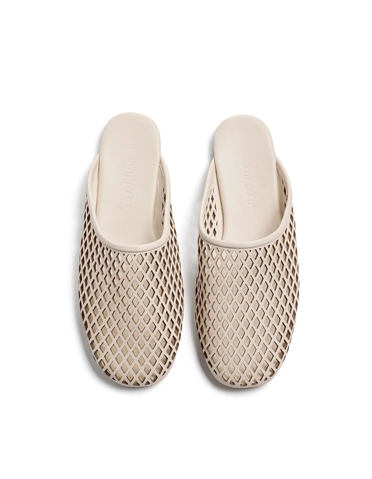 Jade Laser-Cut Leather Slip-On Flat