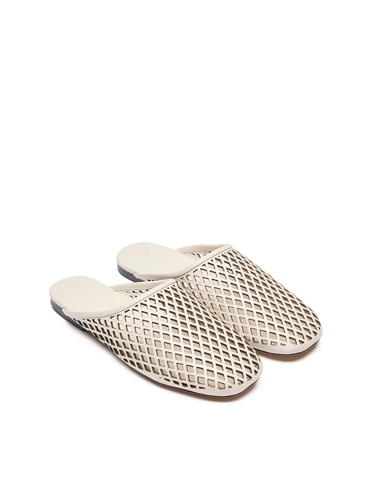 Jade Laser-Cut Leather Slip-On Flat