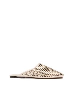 Jade Laser-Cut Leather Slip-On Flat