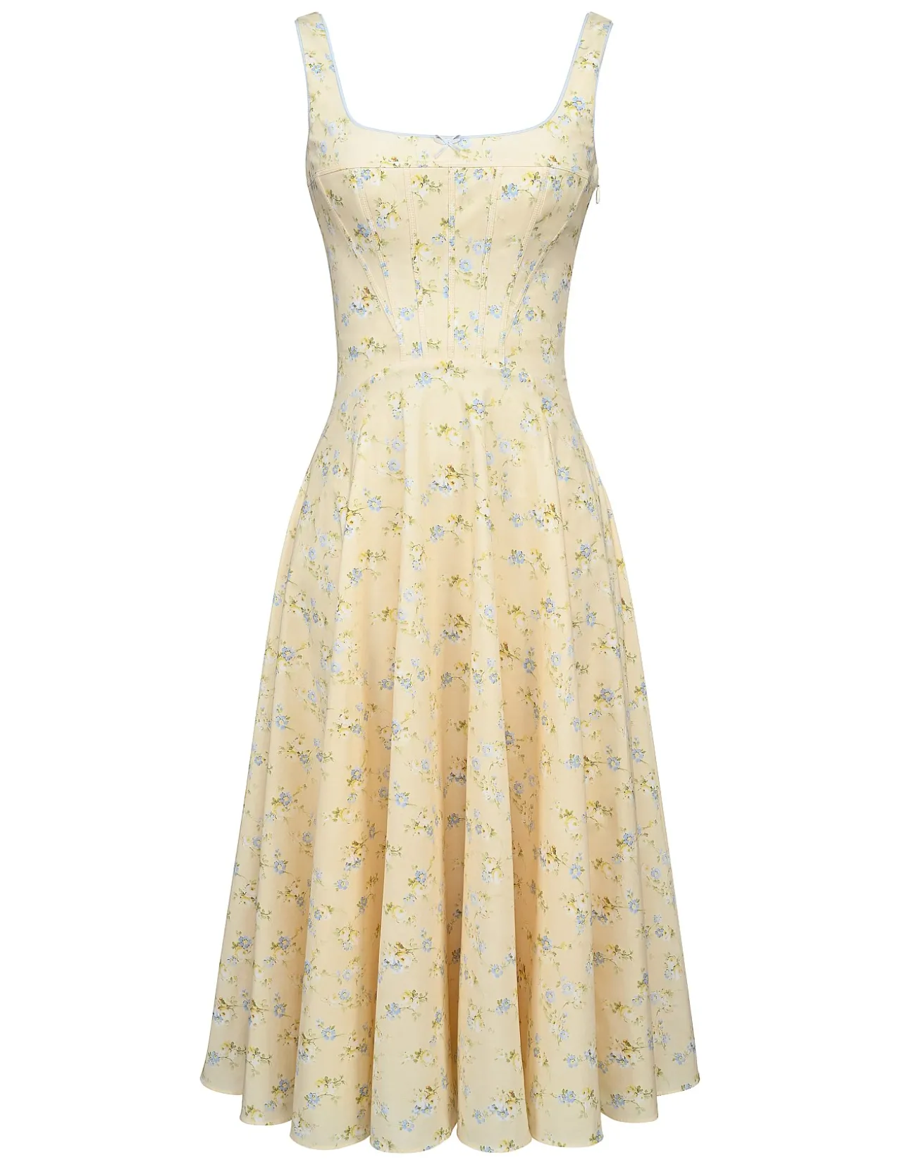 JAIME'FLORAL PRINT COTTON MIDI SUNDRESS