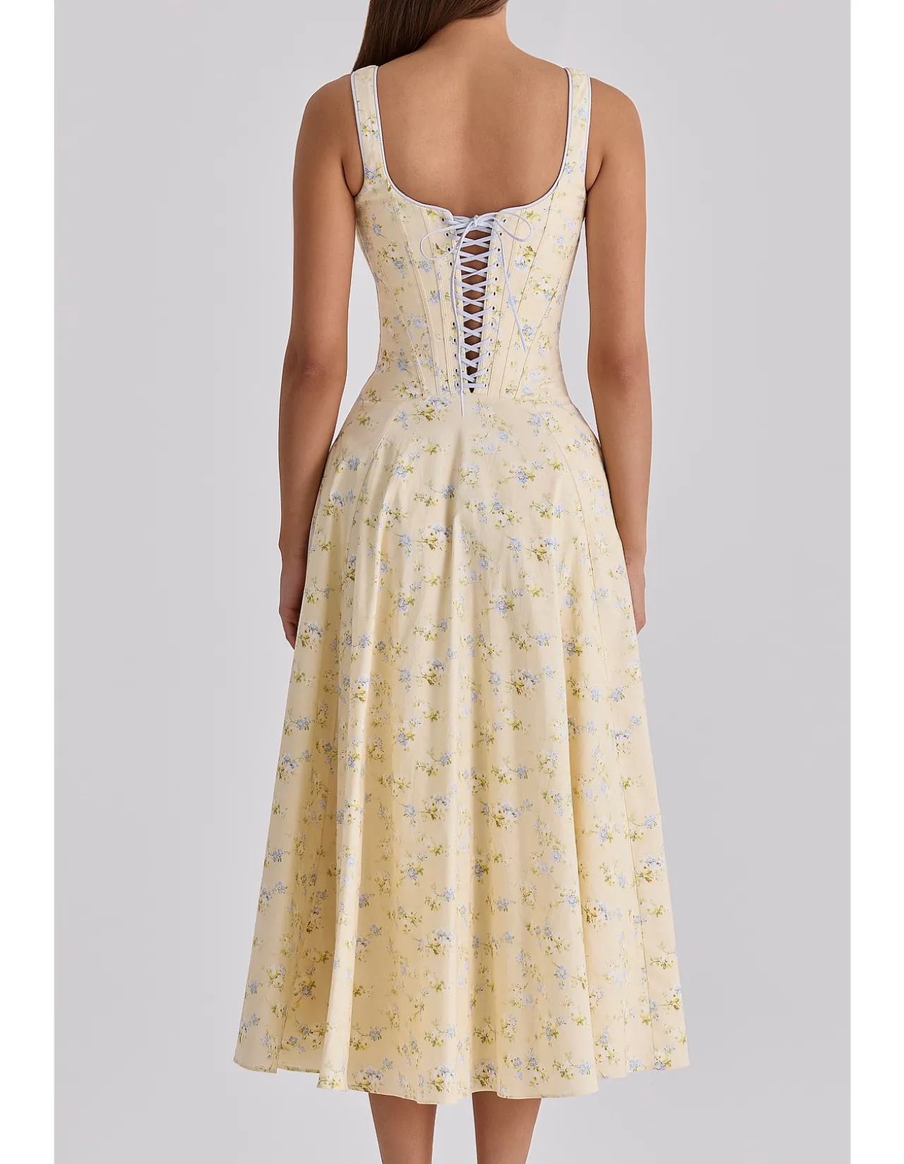 JAIME'FLORAL PRINT COTTON MIDI SUNDRESS
