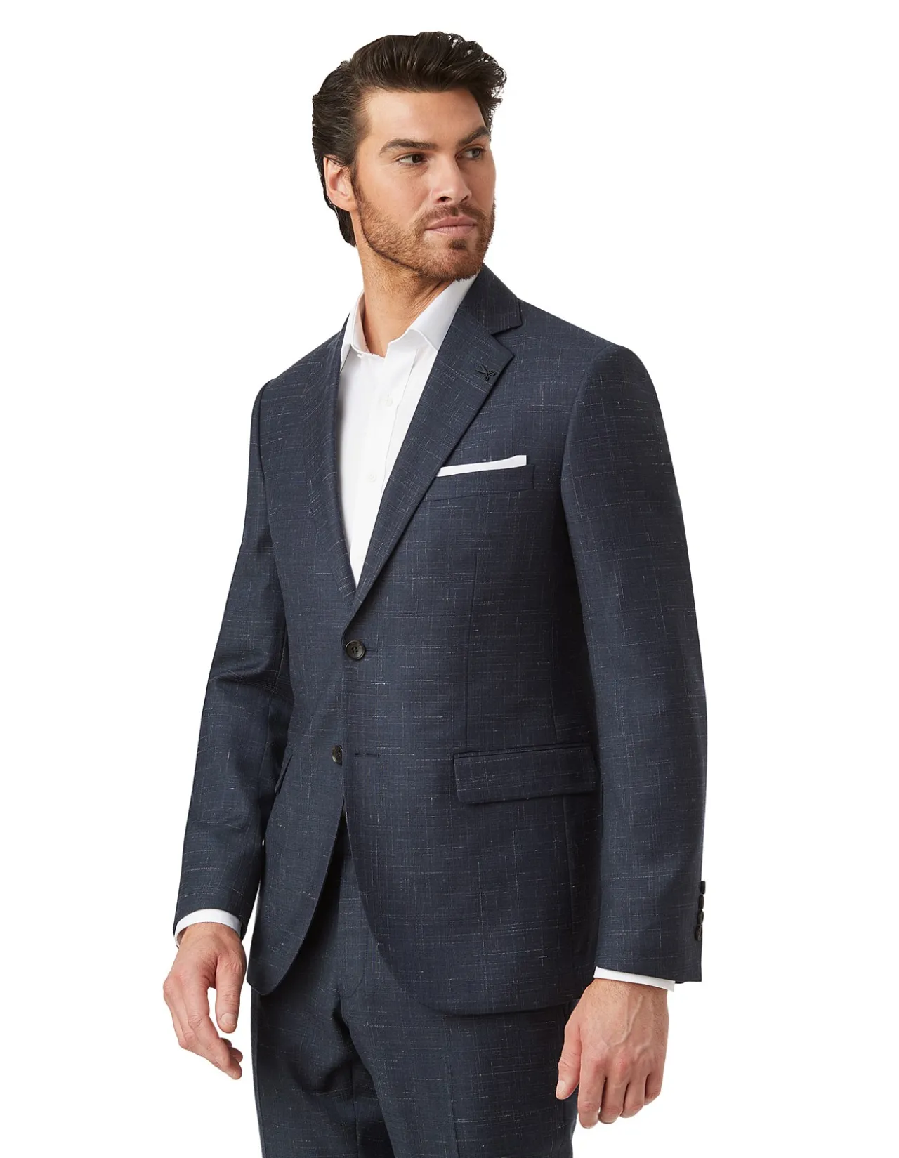JB TEXTURED NOTCH LAPEL SUIT JACKET