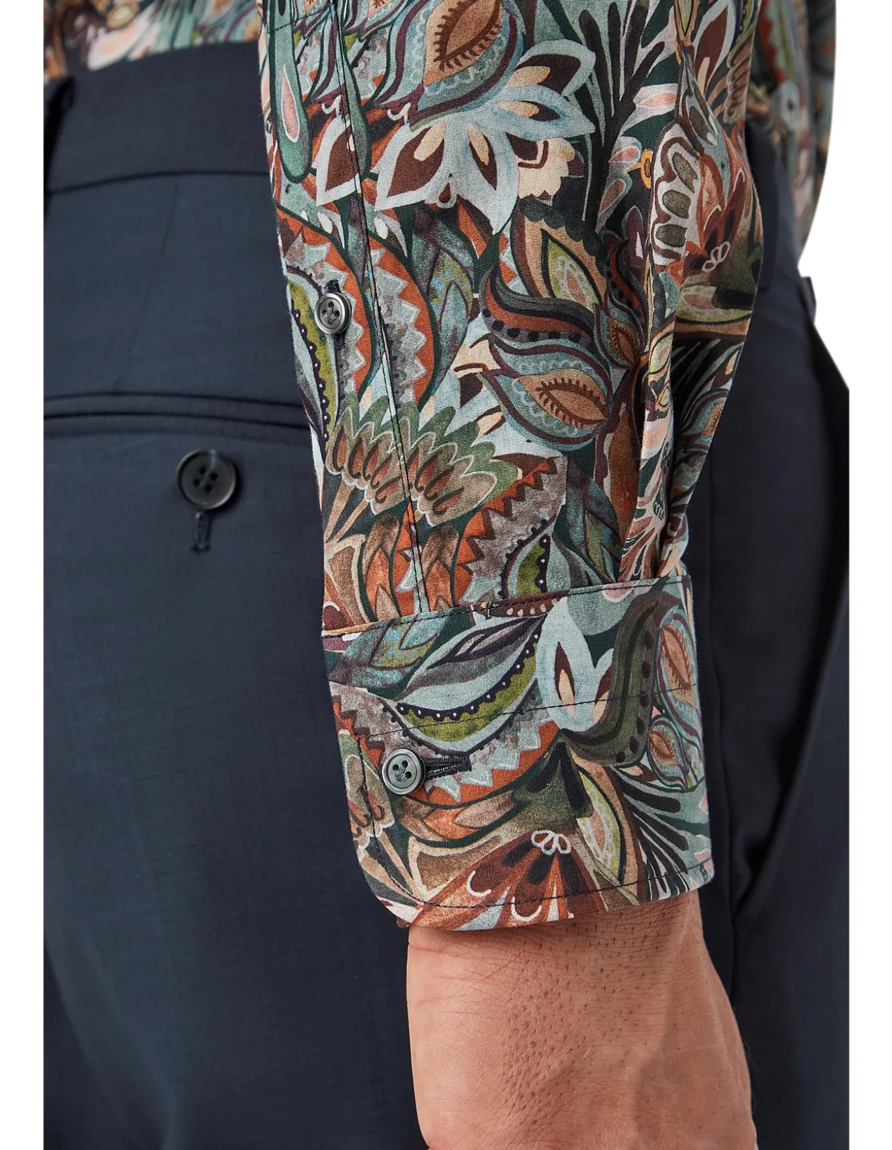 JB MULTI ABSTRACT PAISLEY PRINT SHIRT