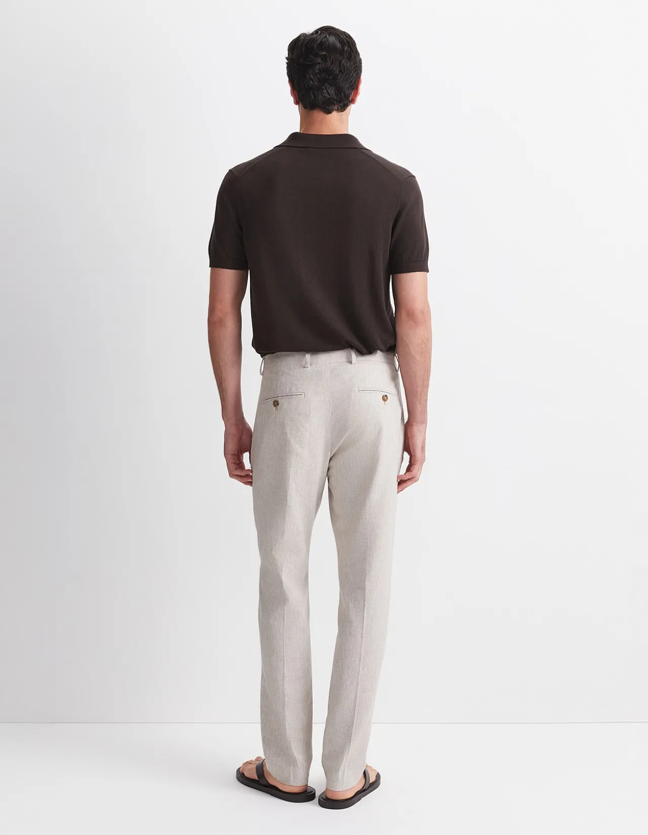 JEFFREY LINEN BLEND SUIT PANT