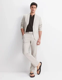JEFFREY LINEN BLEND SUIT PANT