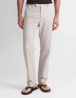 JEFFREY LINEN BLEND SUIT PANT
