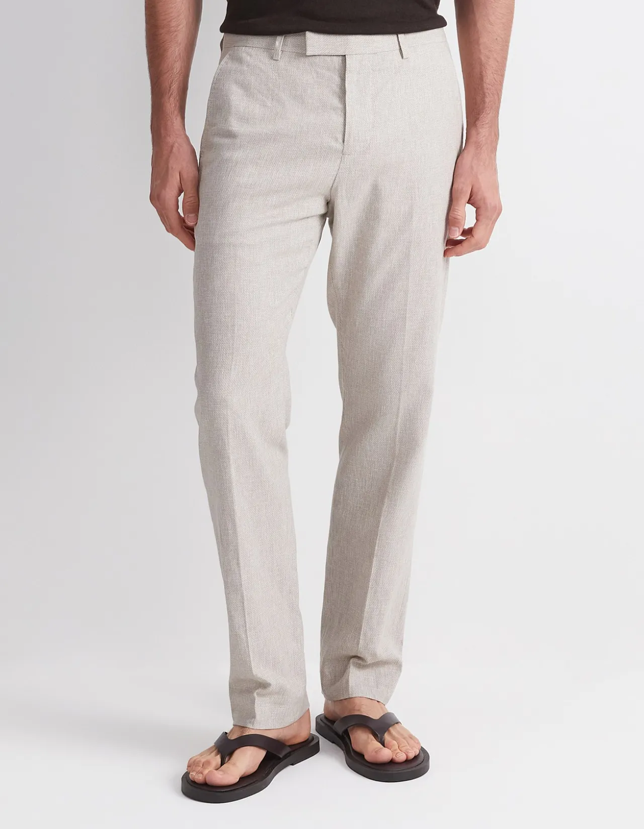 JEFFREY LINEN BLEND SUIT PANT