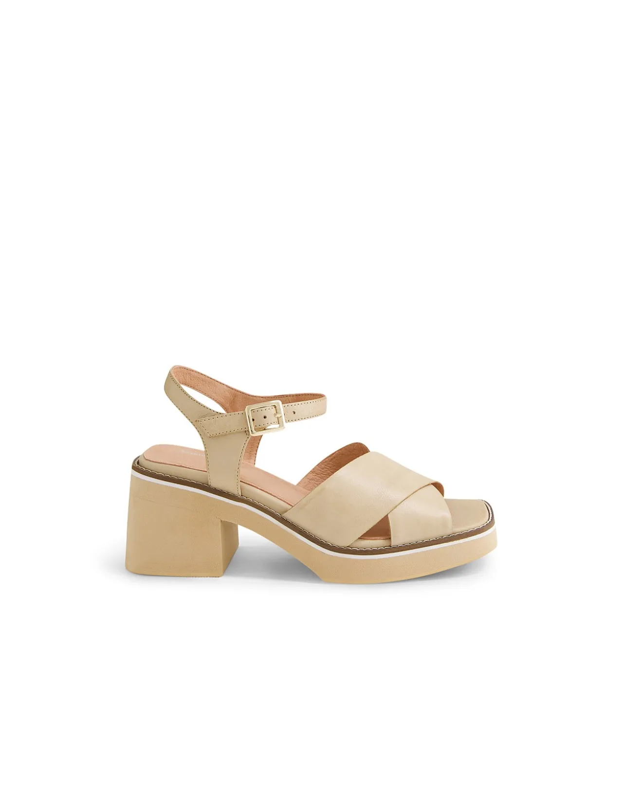 Jemi Cross Strap Block Heel Sandals