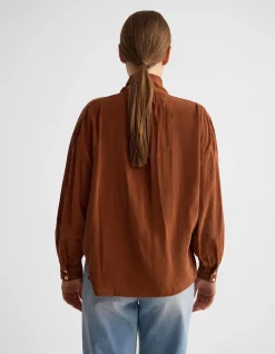 JENNA RAYON BLEND SCARF NECK TOP