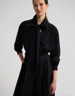 JENNA RAYON BLEND SCARF NECK TOP