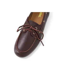 Jerae Raw Edge Lace Leather Loafers