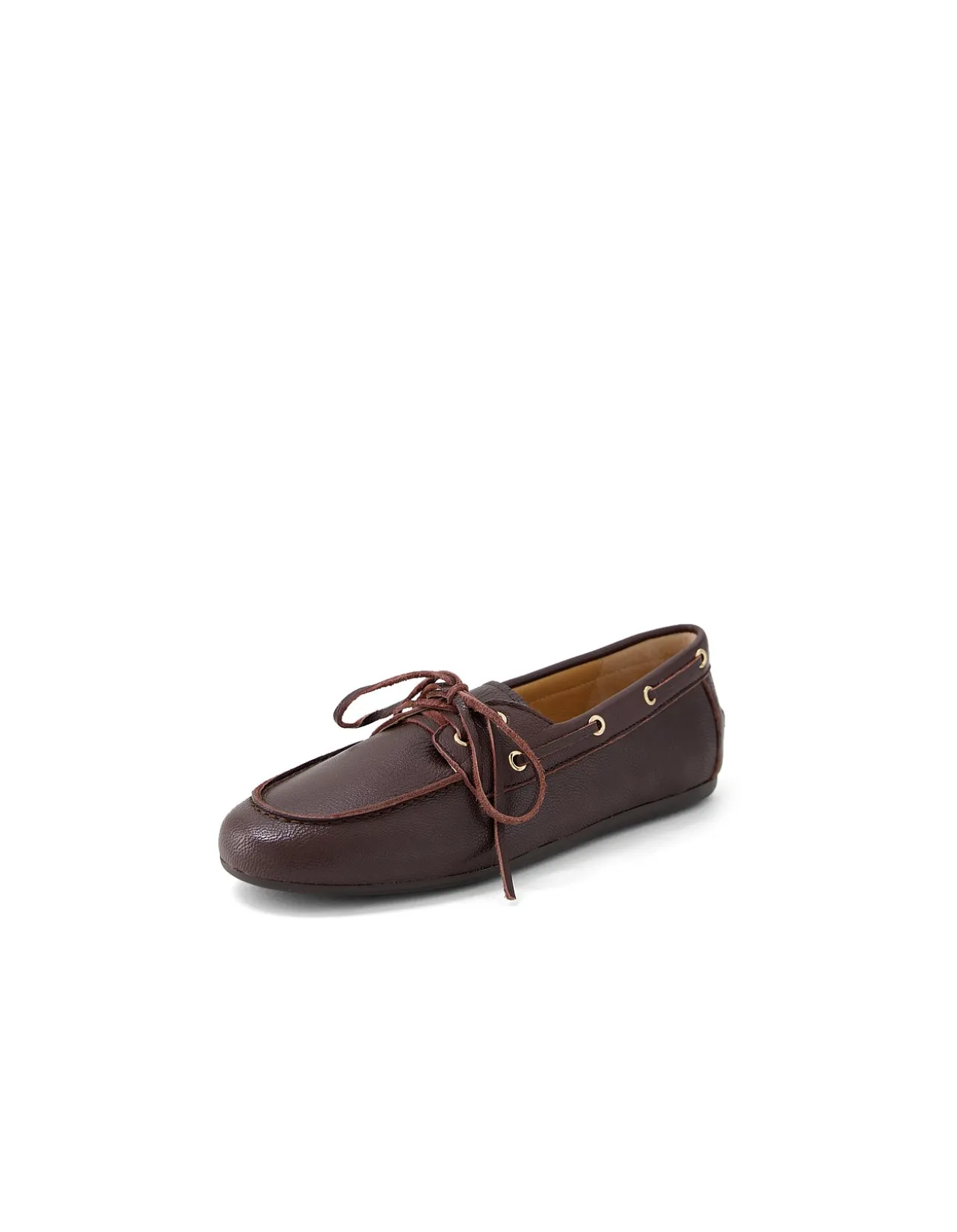 Jerae Raw Edge Lace Leather Loafers