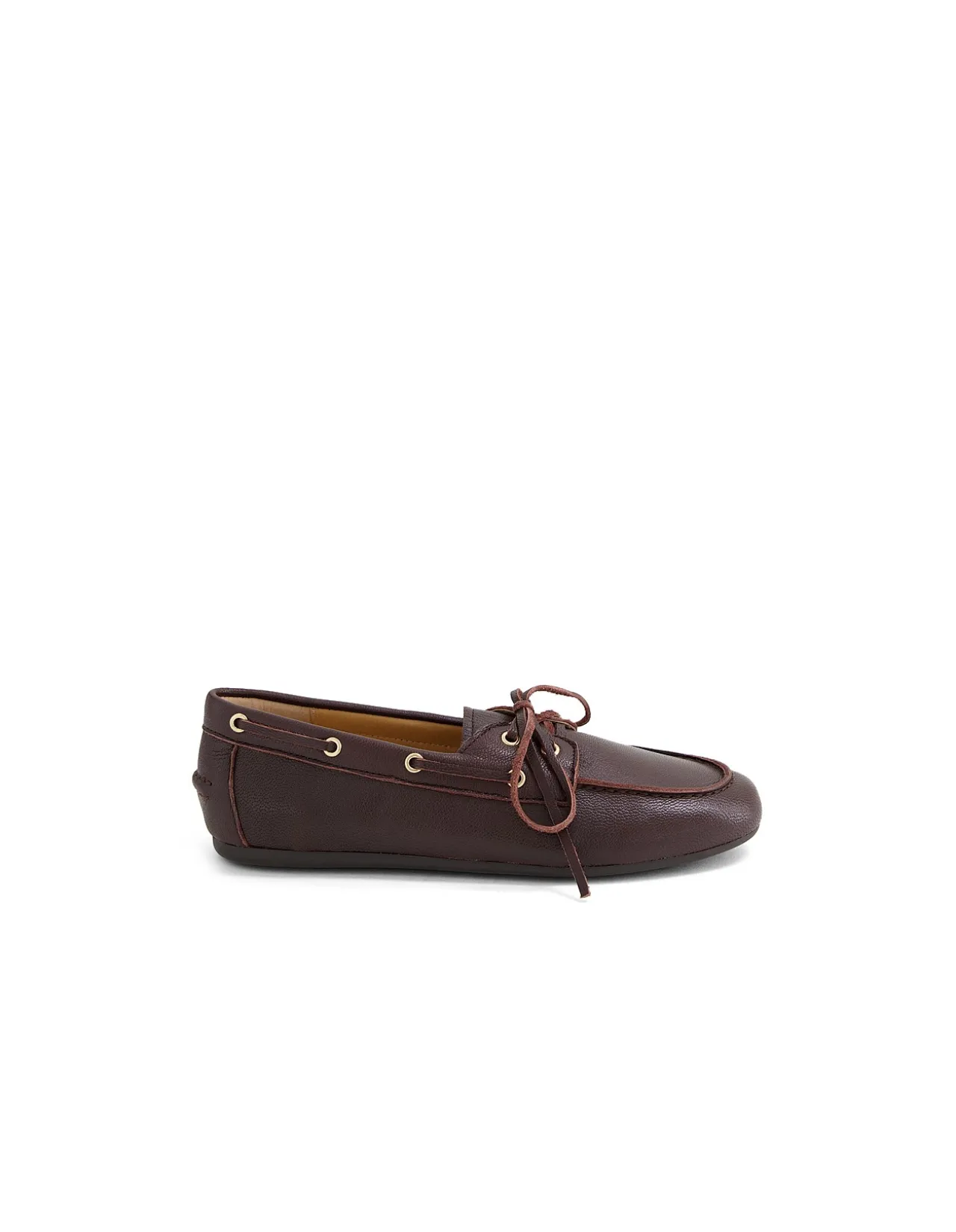 Jerae Raw Edge Lace Leather Loafers